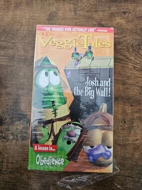 vintage VHS tape of the 1997 VeggieTales episode "Josh and the Big Wall!"